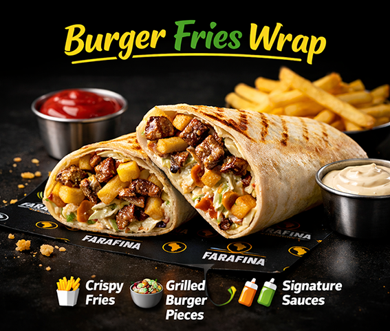 Burger Fries Wrap